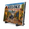 Roger L. Crique Keloké Security Systems Slate Desk Plaque | Humorous  Guard Dog Sign