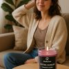 Clear Glass Votive Candles_2 Shelterhut Clear Glass Votive Candles – Lavender & Amber Scent, 3 oz, Black (2 Pack)
