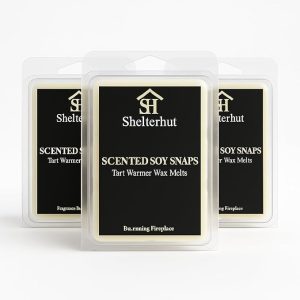 Shelterhub Wax_ Shelterhut Scented Wax Melts – Soy Coconut Blend, Black, 3 x 3 Inches (3 Pack)