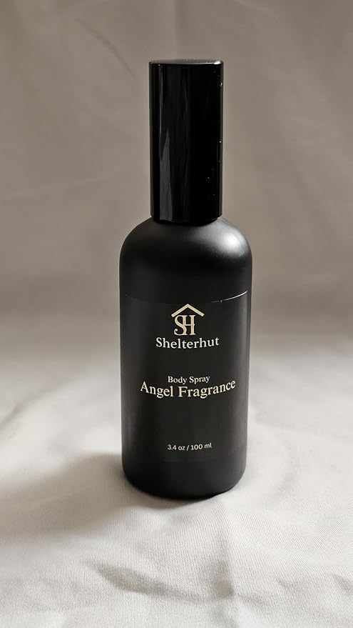 Shelterhut Angel Fragrance Body Spray – Black Matte Bottle, 3.4 Fl Oz