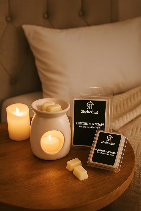 wax_3 Shelterhut Scented Wax Melts – Soy Coconut Blend, Black, 3 x 3 Inches (3 Pack)