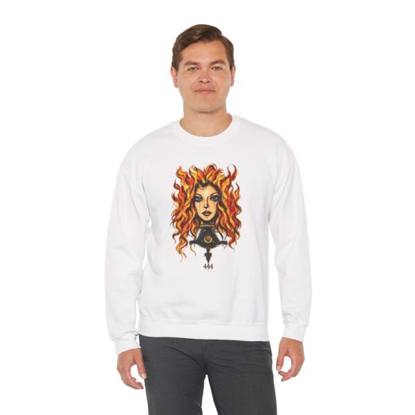 444 Flame Spirit Art Crewneck Sweatshirt | Shelterhut