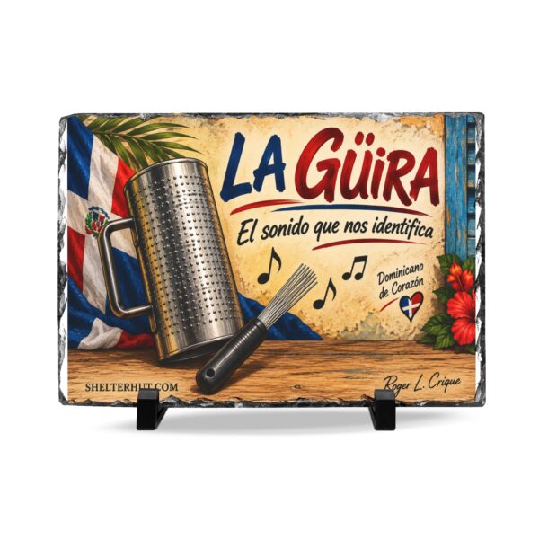 Roger L. Crique Dominican Heritage Slate Desk Plaque | La Güira