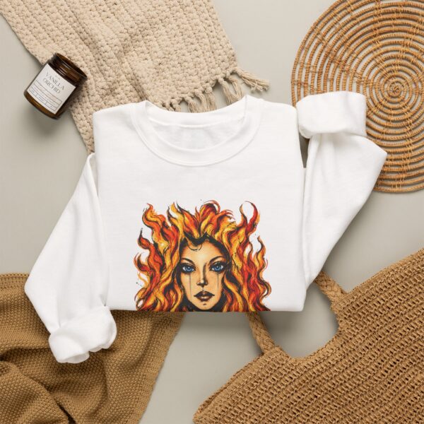 444 Flame Spirit Art Crewneck Sweatshirt | Shelterhut