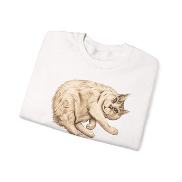 Ayiko White Cat Art Crewneck Sweatshirt | Shelterhut