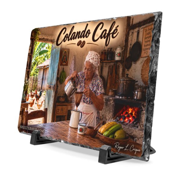Roger L. Crique Dominican Kitchen Slate Desk Plaque | Colando Café