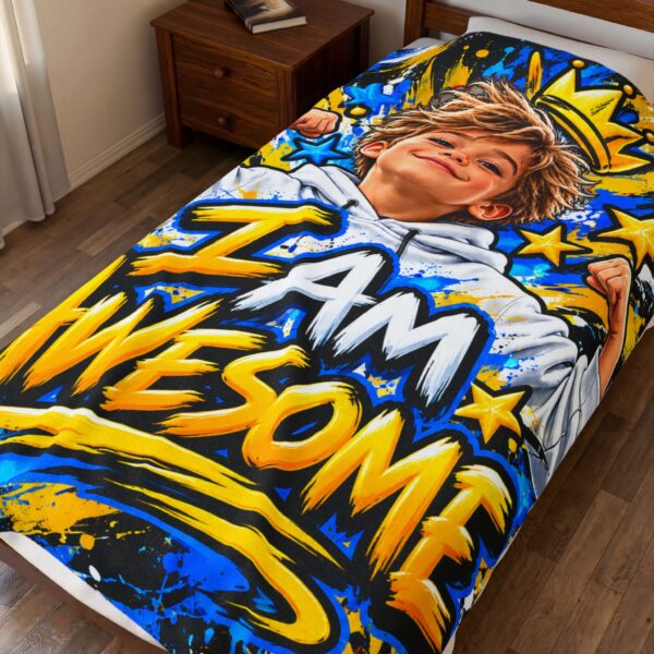 13547366061850607038_2048.jpeg I Am Awesome by Roger L. Crique Art Throw Blanket | Shelterhut