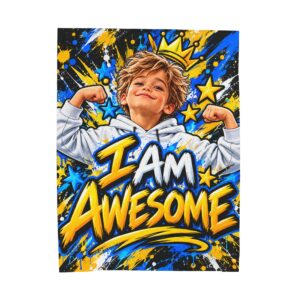 14121651611540681261_2048.jpeg I Am Awesome by Roger L. Crique Art Throw Blanket | Shelterhut