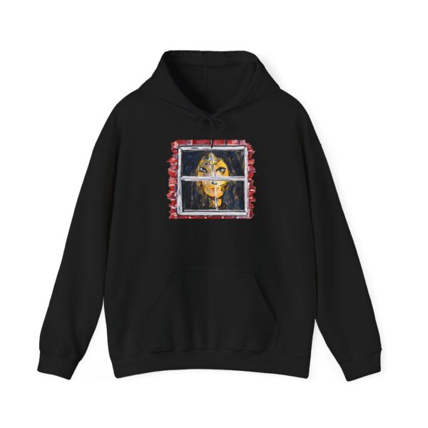 14241340401741670792_4096.jpeg Behind the Window by Roger L. Crique Art Hoodie | Shelterhut