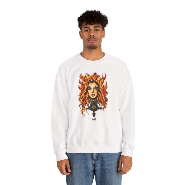 444 Flame Spirit Art Crewneck Sweatshirt | Shelterhut