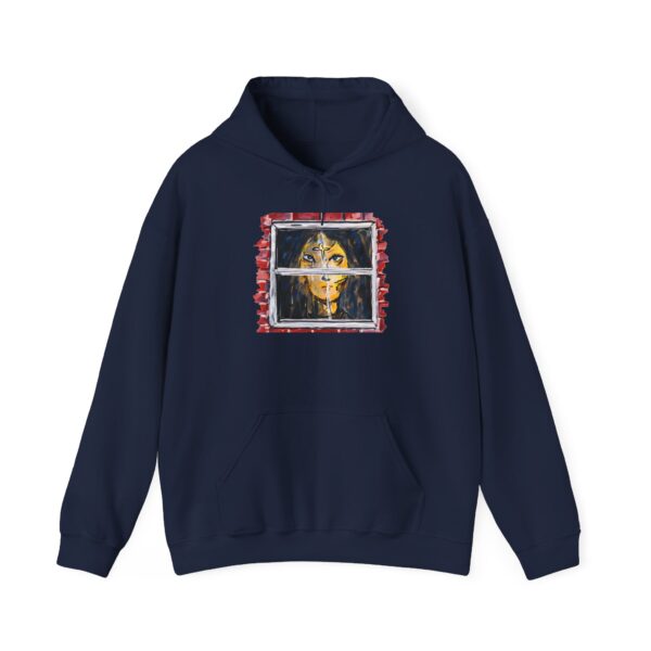 17067149664931805623_4096.jpeg Behind the Window by Roger L. Crique Art Hoodie | Shelterhut
