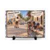 Roger L. Crique Heritage Collection Slate Desk Plaque | Montando Patineta y Barquitos en la Cuneta