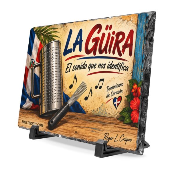 Roger L. Crique Dominican Heritage Slate Desk Plaque | La Güira