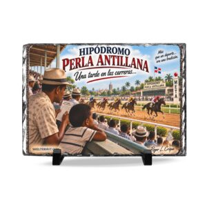 4051260787248780065_2048.jpeg Roger L. Crique Dominican Heritage Slate Desk Plaque | Hipódromo Perla Antillana
