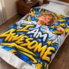 4513058427063671836_2048.jpeg I Am Awesome by Roger L. Crique Art Throw Blanket | Shelterhut