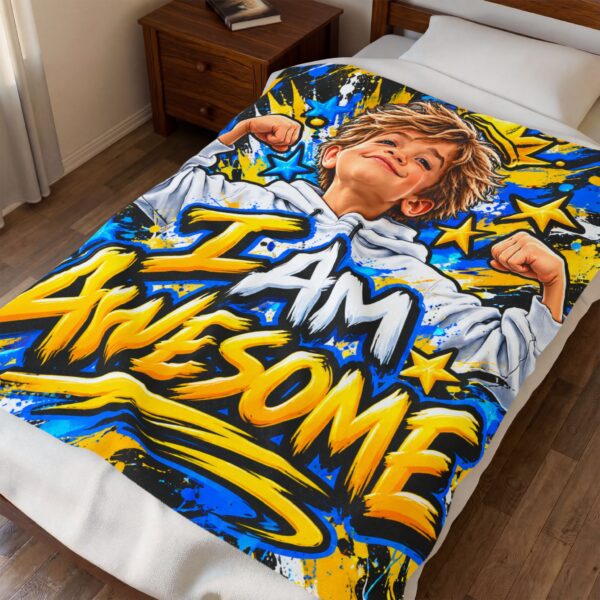 4513058427063671836_2048.jpeg I Am Awesome by Roger L. Crique Art Throw Blanket | Shelterhut
