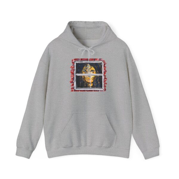5637286550530730673_4096.jpeg Behind the Window by Roger L. Crique Art Hoodie | Shelterhut