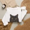 Bella Black Cat Art Crewneck Sweatshirt | Shelterhut