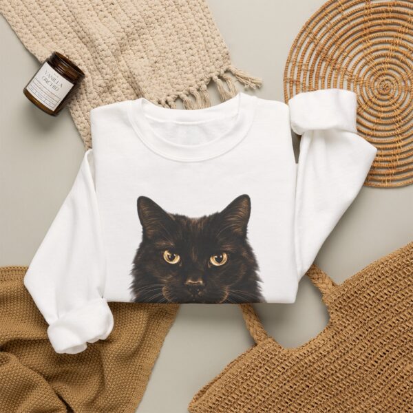Bella Black Cat Art Crewneck Sweatshirt | Shelterhut