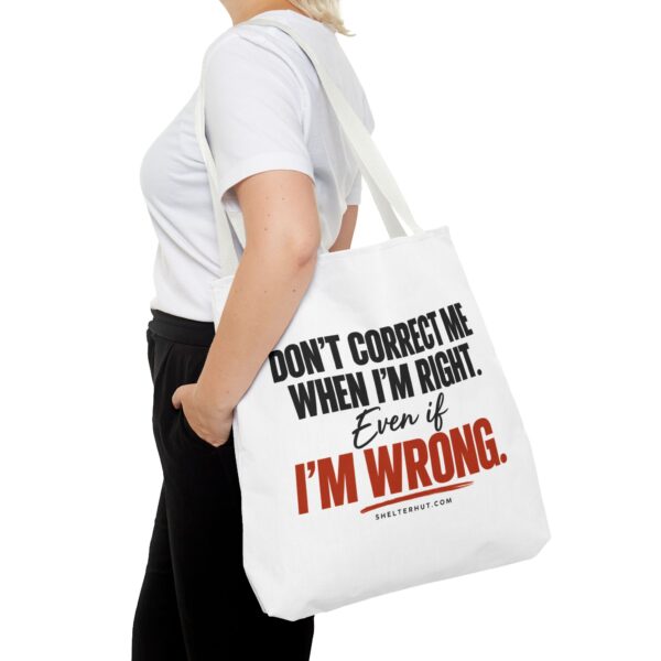 1407164949910201525_2048-1.jpeg Roger L. Crique | Don't Correct Me When I'm Right – Funny Statement Tote Bag
