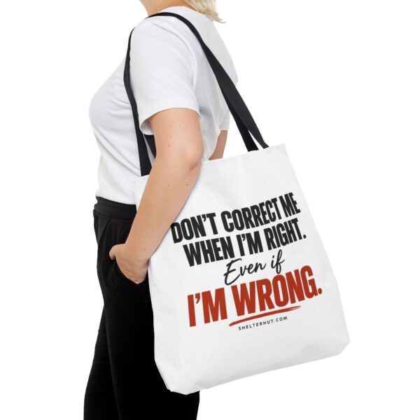 1669420890649539746_2048-1.jpeg Roger L. Crique | Don't Correct Me When I'm Right – Funny Statement Tote Bag