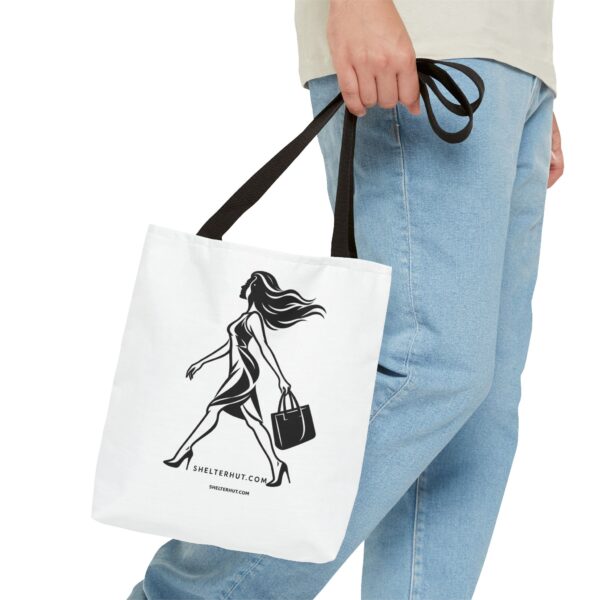 Roger L. Crique | Walk in Style – Elegant Fashion Silhouette Tote Bag