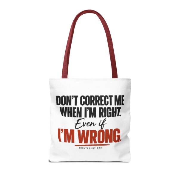 2053702586412413456_2048-1.jpeg Roger L. Crique | Don't Correct Me When I'm Right – Funny Statement Tote Bag