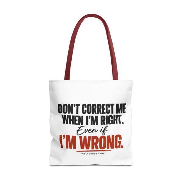 2180936305929404191_2048-1.jpeg Roger L. Crique | Don't Correct Me When I'm Right – Funny Statement Tote Bag