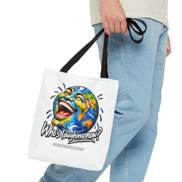 7790261760818297419_2048.jpeg Roger L. Crique | Who's Laughing Now? Artistic World Tote Bag