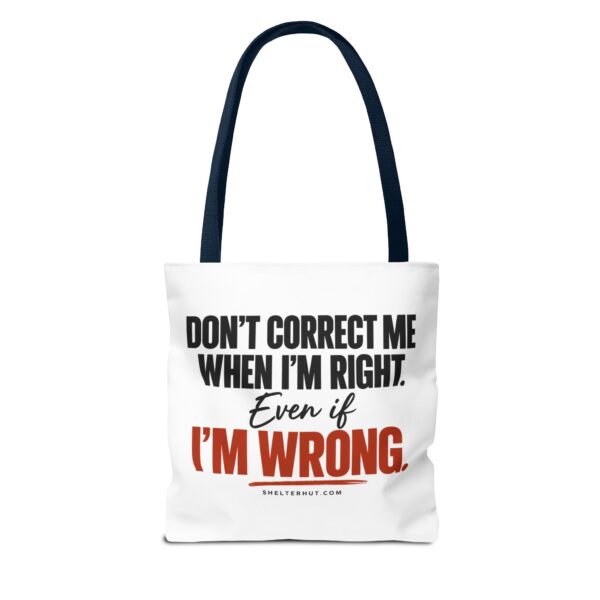 9510575355350864535_2048-2.jpeg Roger L. Crique | Don't Correct Me When I'm Right – Funny Statement Tote Bag