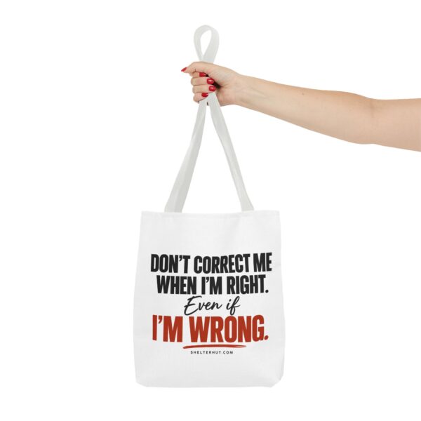 9696755277196324414_2048-2.jpeg Roger L. Crique | Don't Correct Me When I'm Right – Funny Statement Tote Bag
